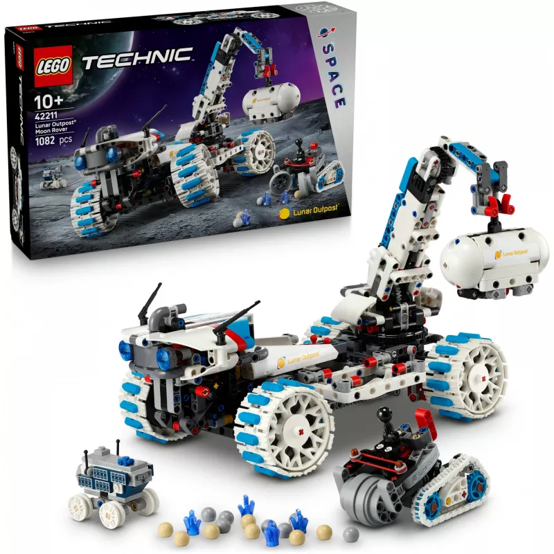 LEGO Technic 42211 Lunar Outpost rover lunar, juego de construcción, 1082 piezas, 10+
