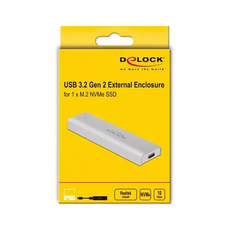 Carcasa para SSD DeLOCK 42634 plateada M.2