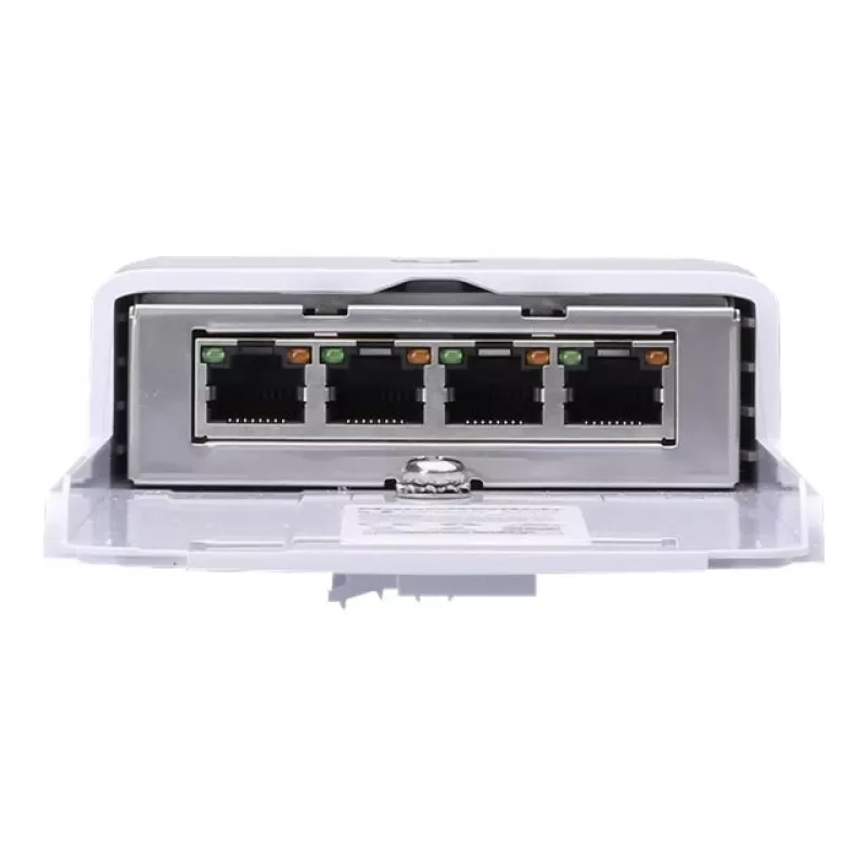 Conmutador UBIQUITI NanoSwitch Gigabit Ethernet PoE, 4x Gigabit RJ-45, 4x puertos PoE, presupuesto 36 W, 24 V DC
