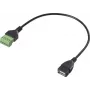 Renkforce Cable adaptador USB 2.0 [1x conector hembra A - 1x terminal de conexión] RF-6443968 30 cm (RF-6443968)