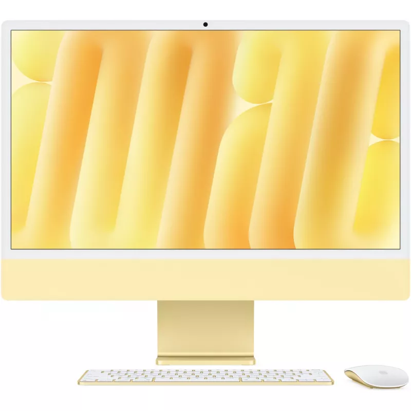 iMac Z1EL 59,62cm 23,5 inch vidrio estándar M4 10C CPU/10C GPU/16C N.E. 16GB 512GB SSD Gbit Eth MM NumKey TID DE amarillo