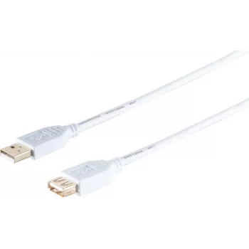Cable alargador USB ShiverPeaks 77123-W — High Speed USB 2.0 conector macho A a conector hembra A, longitud no indicada