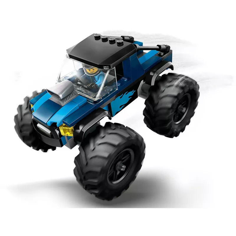 Juguete de construcción LEGO City 60402 Monster Truck azul con ruedas grandes, 148 piezas, 1 minifigura, edad 5+