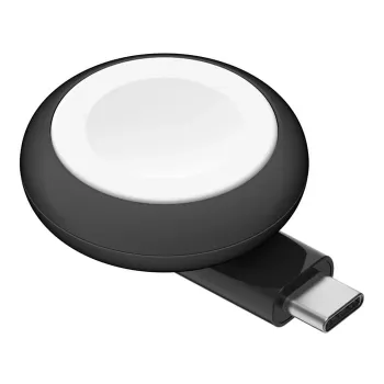 Cargador USB inalámbrico para smartwatch Belkin BoostCharge – 5 W, interior/exterior, negro/blanco