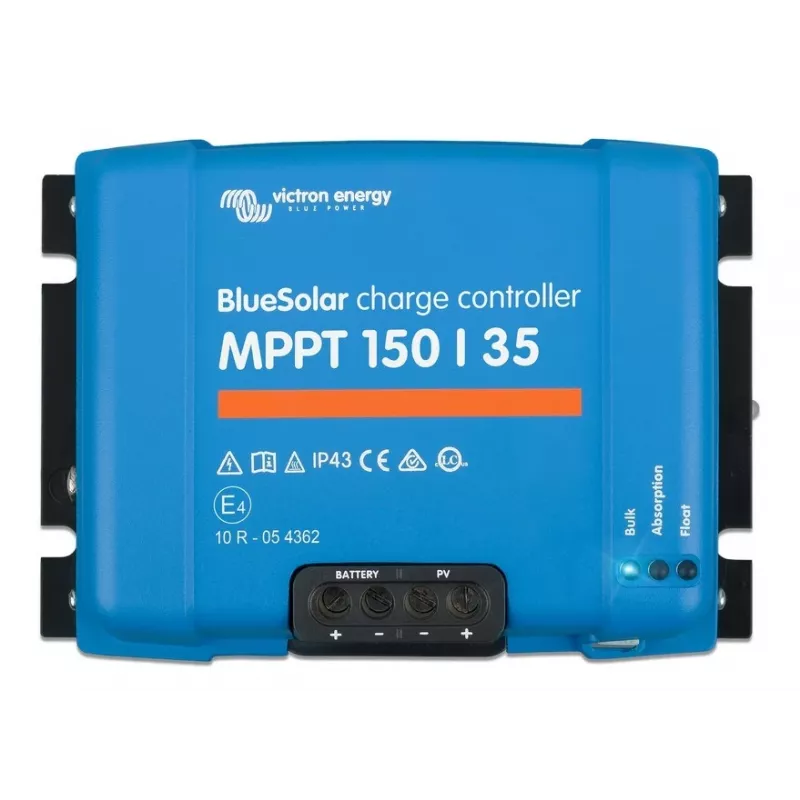 Regulador de carga solar MPPT BlueSolar 150/35 — entrada PV 150 V, corriente de carga 35 A
