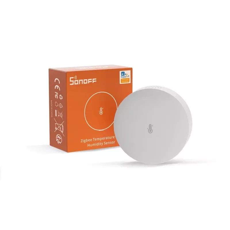 Sensor de temperatura y humedad interior Sonoff SNZB-02P inalámbrico a pilas