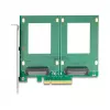 Adaptador U.2 interno DeLOCK 90162 interfaz host PCIe indicadores LED