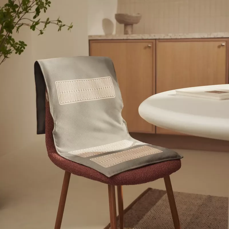 Cojín de asiento calefactable Duux Mellow DXLV60, 40 x 110 cm, 3 niveles de calor, para 1 persona, gris