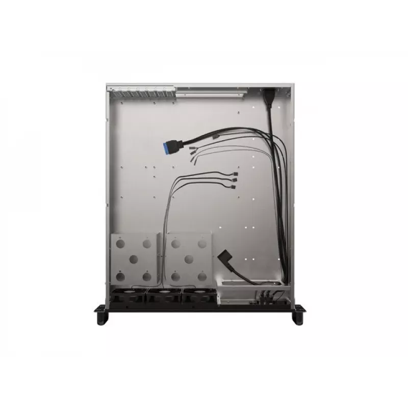 Caja rack Lanberg SC01-5202-12B 2U negra 3 ventiladores HDD+SSD