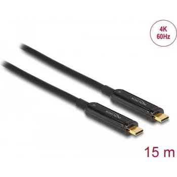 Cable de vídeo USB-C óptico activo DeLOCK 84104 4K 60 Hz 15 m
