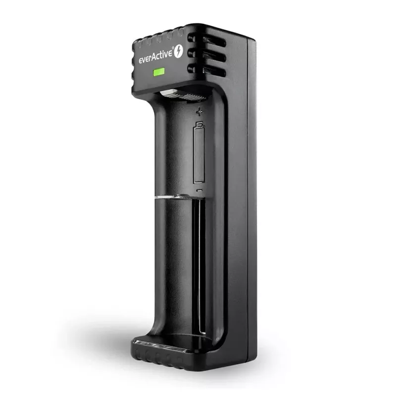 Cargador everActive LC100C USB‑C para celdas de Li‑Ion, entrada USB‑C, modelo LC100C