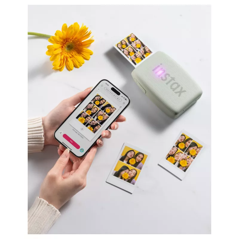 Fujifilm instax mini Link 3 EX D 16832156 impresora, 800 x 600 DPI, impresiones de 6,2 x 4,6 cm, Bluetooth, verde salvia
