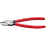 Cortaalambres Knipex L.140 mm cabeza pulida recubrimiento de plástico