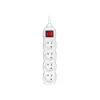 PowerWatch 3 m (4 tomas) blanco con interruptor