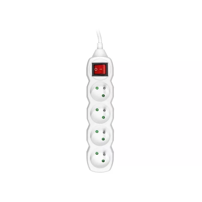 PowerWatch 3 m (4 tomas) blanco con interruptor