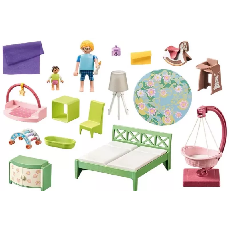 Set de figuras My Life 71609 Dormitorio con zona de juegos para bebé