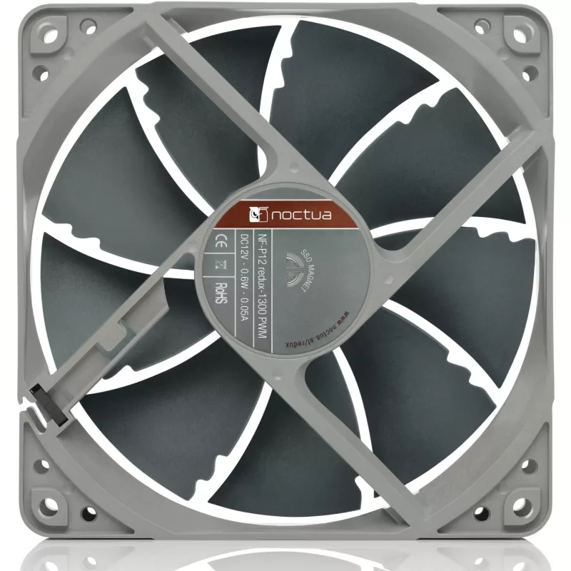 Ventilador de caja Noctua NF-P12 redux-1300 PWM, 120 mm, 1300 rpm, 12 V, 4 pines PWM, 92,3 m³/h, 19,8 dB