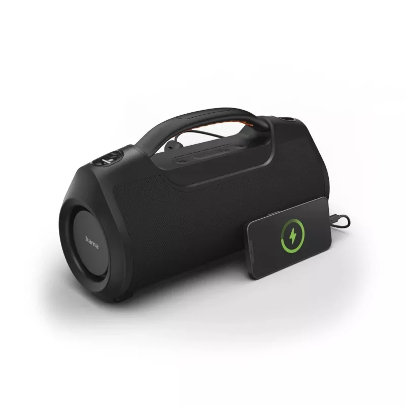 Barra de sonido HAMA Soundbarrel 2.0 negra Bluetooth inalámbrica — compacta 2.0 canales