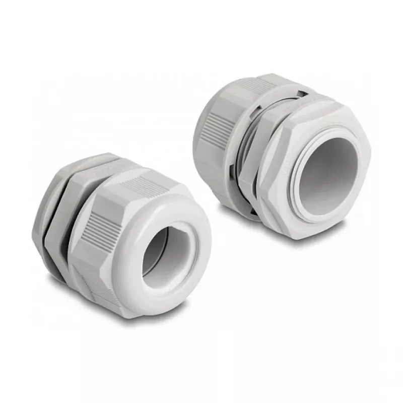 Prensaestopas EX DeLOCK M32 gris 2 uds. poliamida