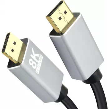 Cable DisplayPort helos 288446, compatible con resolución 8K, 5,0 m, negro