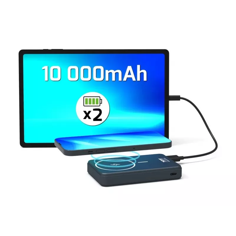 Batería externa Port Designs 907005 10000 mAh carga inalámbrica Negro