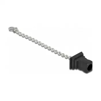 Tapa antipolvo de fibra óptica con cadena DeLOCK 86847 conector SC negro