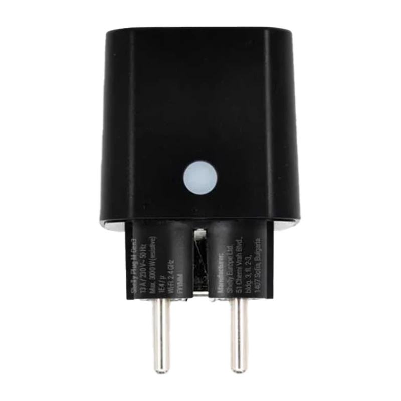 Shelly Plug PM Gen3 Matter 13A enchufe inteligente, negro