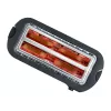 Tostador automático de ranura larga AT 2590 (acero inoxidable/negro, 1.400 vatios, para 4 rebanadas de pan)