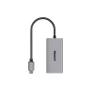 Adaptador USB-C a RJ45 Unitek U1343AGY01 — Ethernet 5 Gbit/s, USB-C (conector macho) a RJ45 (conector hembra), gris, cable 0,15 m