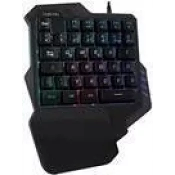 Logilink Teclado gaming iluminado para una mano - retroiluminado - USB - Negro (ID0181)
