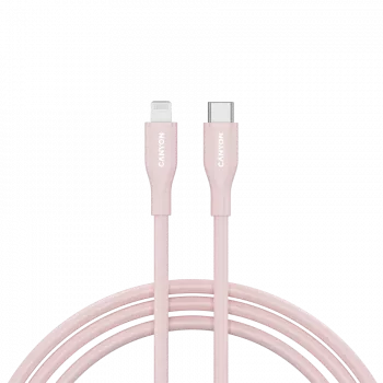 CANYON Cable CLNM60 C-L 60W MFI 1m silicona Rosa