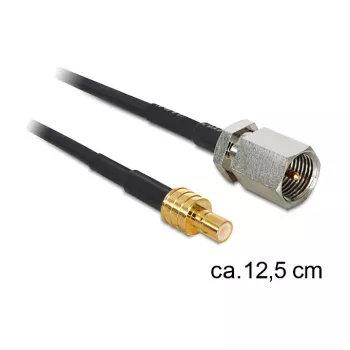 Cable coaxial DeLOCK 88473 0,125m FME SMB Oro Negro
