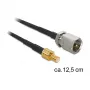 Cable coaxial DeLOCK 88473 0,125m FME SMB Oro Negro
