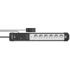 Regleta de alimentación Brennenstuhl Premium-Line 3m 6 tomas de corriente para interiores negro gris