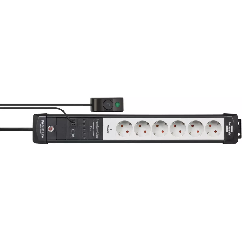 Regleta de alimentación Brennenstuhl Premium-Line 3m 6 tomas de corriente para interiores negro gris