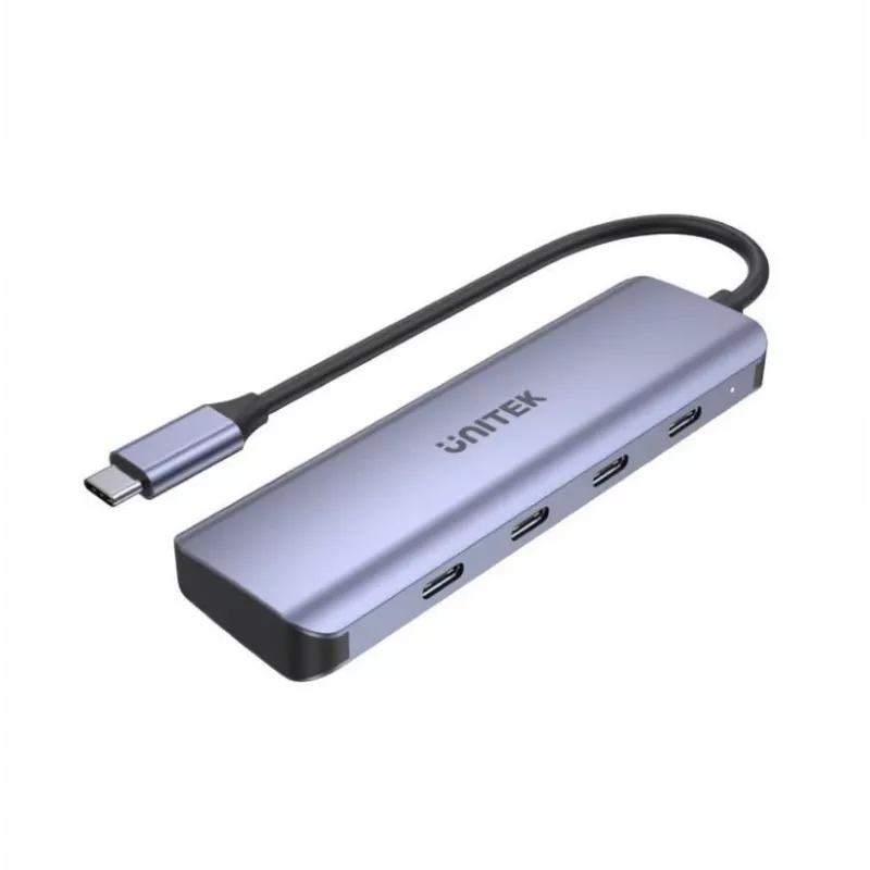 UNITEK uHUB Q4 hub USB Type-C 5000 Mbit/s gris