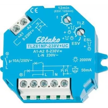 Eltako TLZ61NP-230V+UC interruptor horario para luz de escalera 1S con desconexión previa 61100301