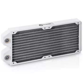 Radiador BitsPower Tarasque II 240S — cobre, 240 mm, 120×273,5×24,5 mm, blanco