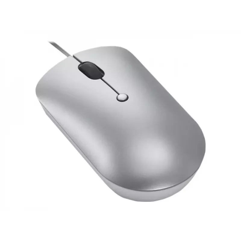Ratón óptico ambidiestro con cable Lenovo 540 USB Type-C, 3 modos DPI, gris, 4 botones, cable de 1,8 m