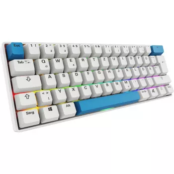 Teclado Sharkoon SGK50 S4 Home USB QWERTZ alemán blanco 60% RGB LED