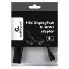 Adaptador de cable Gembird A-MDPM-HDMIF-02 Mini DisplayPort a HDMI Type-A (estándar) negro