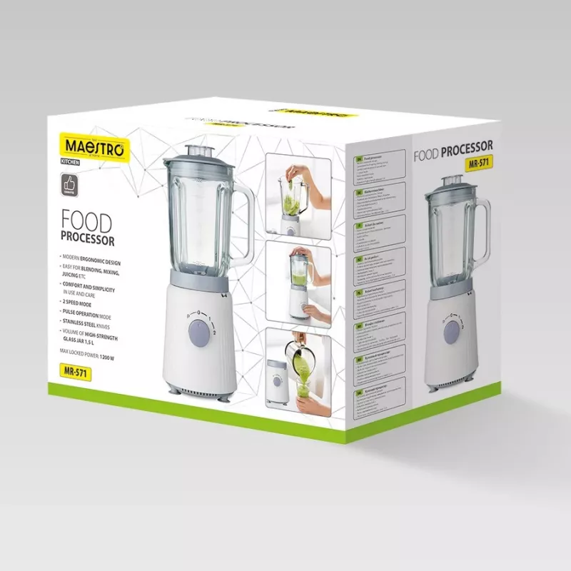 Robot de cocina Maestro MR-571 1200W blanco/gris — robot de cocina multifunción