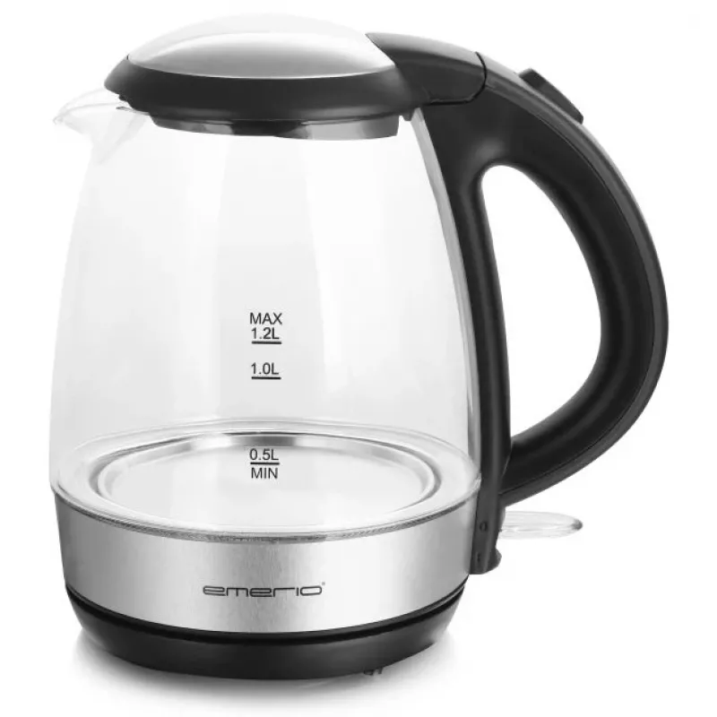 Hervidor de agua Emerio 1,2L 2200W vidrio