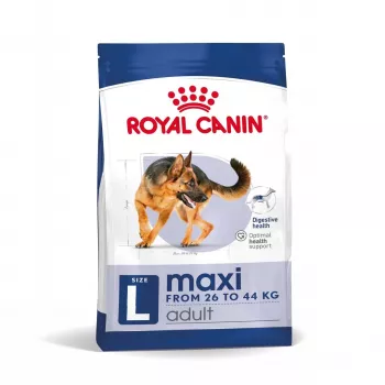 Pienso para perros Royal Canin Maxi Adult 15 kg — Pollo, 26 % proteínas, 17 % grasas, apoyo digestivo