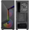 Aerocool Scape-G-BK-v2 Midi-Tower, Tempered Glass, FRGB - negro
