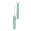 Cepillo de dientes eléctrico infantil neno Pulito – cepillo vibratorio compacto recargable, 2 cabezales, modo masaje, temporizador de 2 minutos, batería de Li-Ion