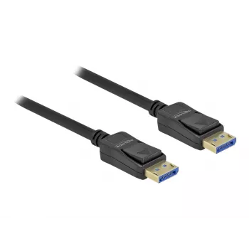 Delock - Cable DisplayPort - DisplayPort (M) a DisplayPort (M) - DisplayPort 2,0 - 1,0m - Compatible con 10K 60 Hz (10.240 x 4320) - Negro (80261)