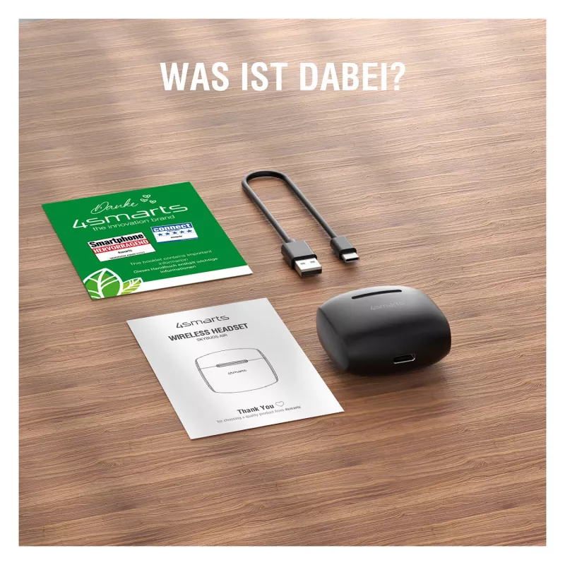 4smarts auricular inalámbrico SkyBuds Air negro (541722)
