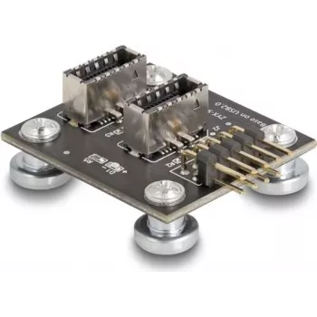 DeLOCK 67176 adaptador USB Type-E interno conector macho de 9 pines negro