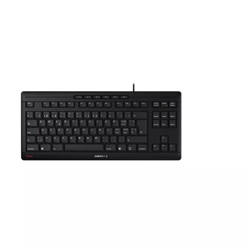 Teclado CHERRY STREAM TKL universal USB QWERTZ suizo negro